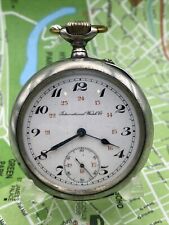 Silver IWC pocket Watch, Montre 