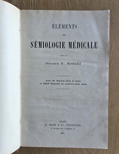 Médecine très vieux livre - :,