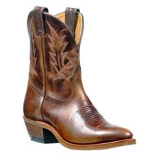 2936 Bottes Boulet western country Bout mi-rond marron femme