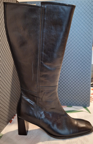 Bottes femme cuir noir avec - cuir,