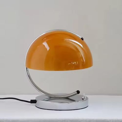 Bauhaus orange table lamp - table,