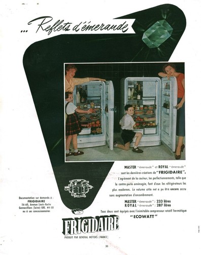 Publicité ancienne frigidaire - publicité,