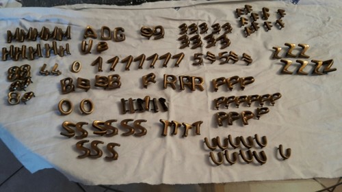 Lot 110 lettres bronze pour - bronze,