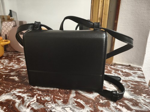Sac bandoulière noir rigide - sac,