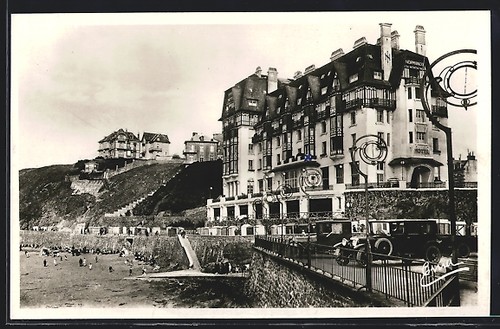 Cpa granville les falaises et - cpa,