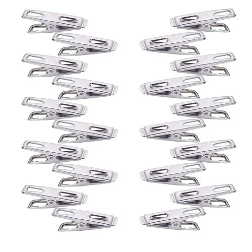 Pinces linge inox - pinces,