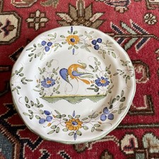 MARTRES TOLOSANE polychrome plate IBIS low head Moustiers signed JORDA VGC