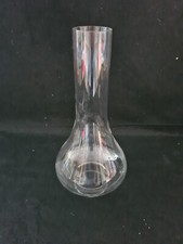 belle  Tulipe Ancienne en verre transparent  lampe à pétrole ,lustre,