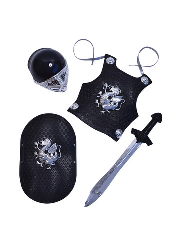 Chevalier noir armure ensemble - noir,