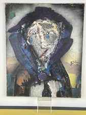 Art Brut Tableau huile sur