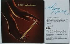 MONTBLANC ADVERTISING PEN BILLE LE JEJOU QUI WRITES PEN 1973 FRENCH AD PUB