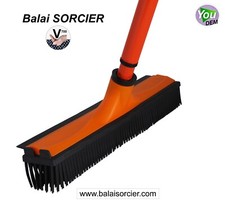 Balai magique picot V7 SORCIER en caoutchouc High-tech. Balai universel orange