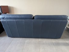 Canapé Cuir Bleu 3 Places