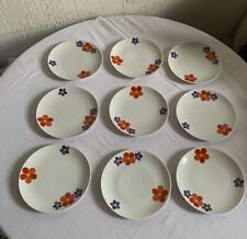 9 Assiettes A Dessert Année 70 Porcelaine Winterling Bavaria Tbe