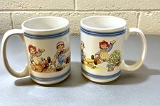 VINTAGE RAGGEDY ANN & ANDY HOUSTON HARVEST 2 Mugs Item # 31920