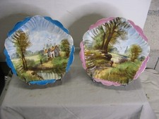 Very nice pair of Limoges porcelain decorative dishes circa 1890-1910