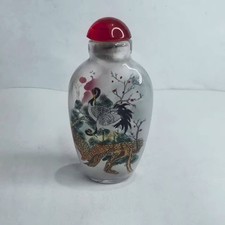 China Old Xianhe graphic and text, painting inside the snuff bottle
