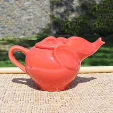 Strawberry Color Elephant Earthenware Tea Advertising Teapot