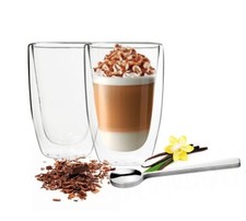 2 à double paroi Late Macchiato Verres 450 ml avec 2 edelstahl-löffel