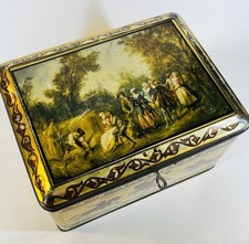 Ancienne Boîte En Fer Peint