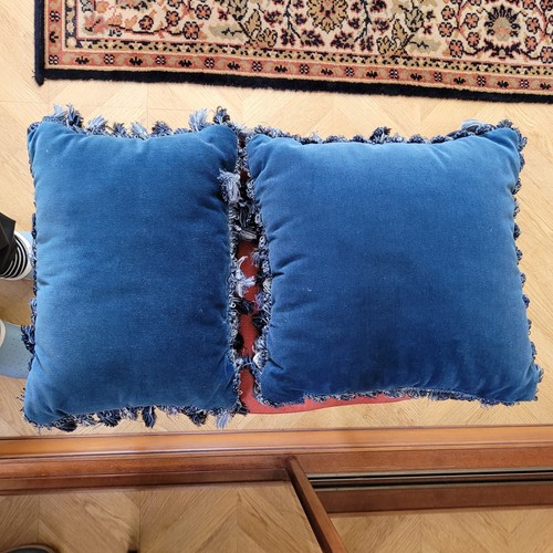 Coussins deco bleus - coussins,
