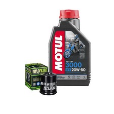 Kit D'Entretien Huile Motul 3000 20W50 + Filtre Pour Gilera 125 DNA 2001>2003