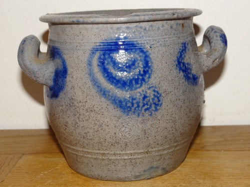 Ancien pot sel graisse en - pot,