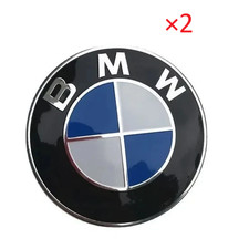 2 Emblèmes BMW 82mm BLEU