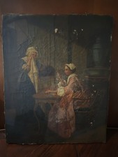Tableau ancien signé Scène