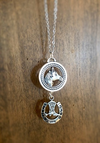 Antique silver horse - silver, with