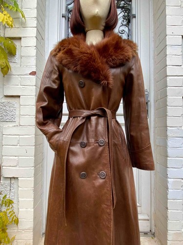 Manteau cuir femme
