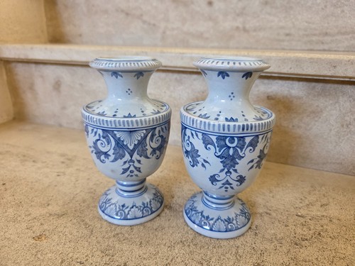 Paire vases faïence - paire, de