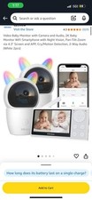 Video Baby Monitor with Camera and Audio, 2K Baby Monitor WiFi Smartphone wit...