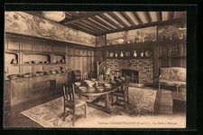 Old postcard Angervilliers, La Salle à Manger 1917 