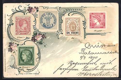 Carte postale timbres - , du