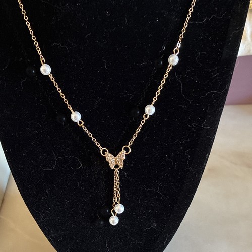 Collier doré perles - collier,