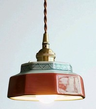 Suspension design nordique céramique cuivre E27 – lampe moderne vintage 
