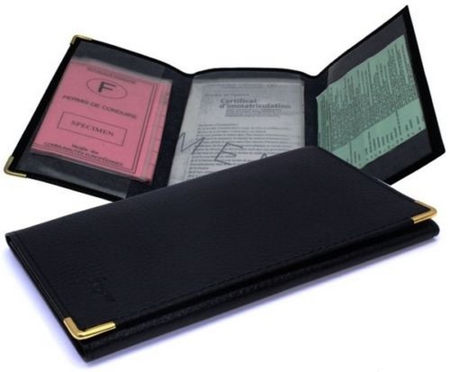 étui pochette carte grise - carte,