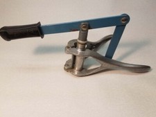 Vtg Sanbri Wine Bottle Corker/Cork Installer Made in France Very Good Cond Blue