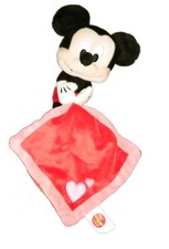 Doudou Mickey Mouchoir rouge