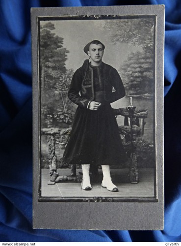 Photo cdv anonyme zouave - cdv,