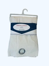 Rideau Ecru Coton 140x240cm Neuf