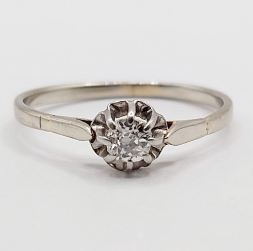 Bague solitaire art deco - , or