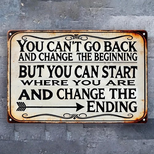 Vintage tin sign retro metal - tin,