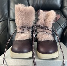 UGG VIKI PORT WATERPROOF LEATHER SHEEPSKIN SHORT BOOTS SIZE US 5.5 WOMENS