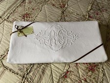 VINTAGE FRENCH MONOGRAMMED SHEET - R.C. METIS - 80 INCH X 90 INCH