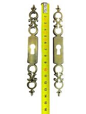 ANTIQUE VINTAGE 2 KEY ENTRANCE FURNITURE DOOR DECORATION BRASS ALUMINUM BRONZE