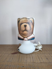 IKEA Lykta White Blown Glass Bedside Lamp Handmade Bear/Bear Bear Custom
