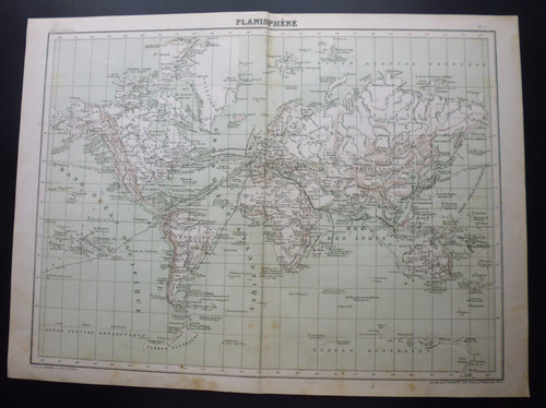 Carte géographique atlas - géographique, 19°