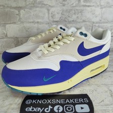 Nike Air Max 1 Athletic Department White Deep Royal FQ8048-133 Men's Size 10.5